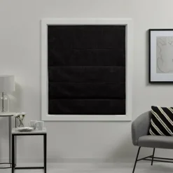 Curtains & Drapes-Kirkland's Home Out Roman Shade, 27 In. Black