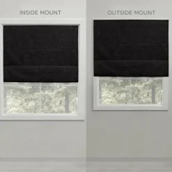 Curtains & Drapes-Kirkland's Home Out Roman Shade, 23 In. Black