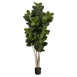 Trees & Topiaries-Kirkland's Home Outdoor Oak Tree In Black Nursery Planter