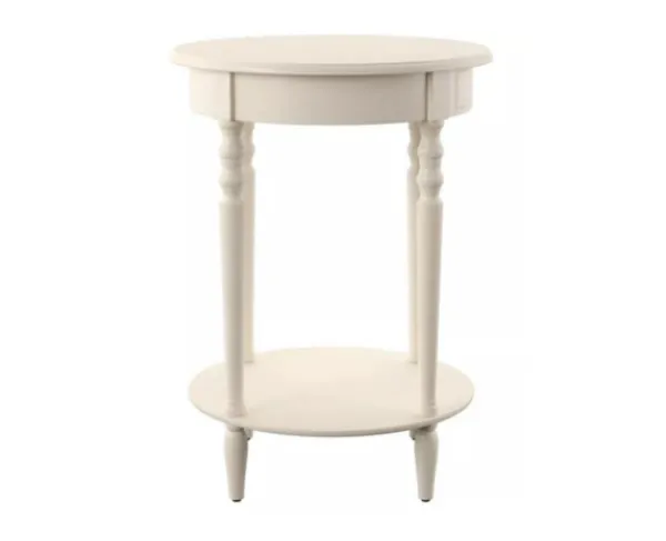 Accent & End Tables-Kirkland's Home Oval Antique Accent Table White