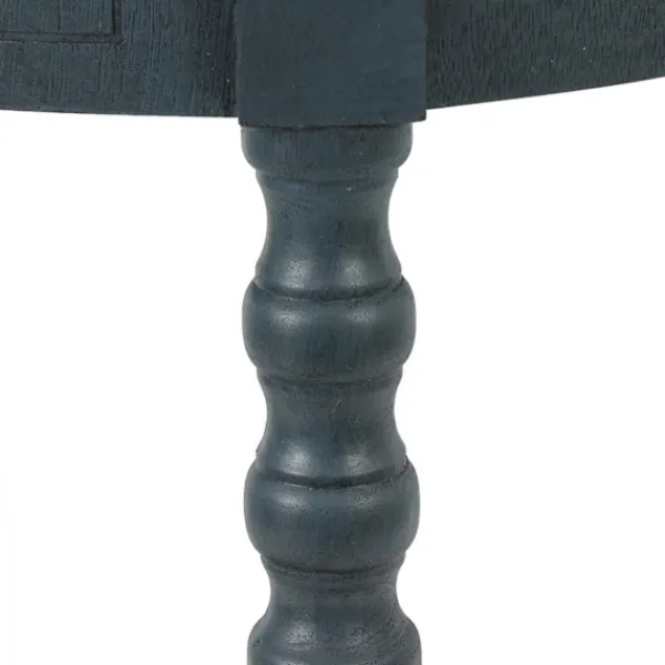 Accent & End Tables-Kirkland's Home Oval Antique Navy Accent Table Blue