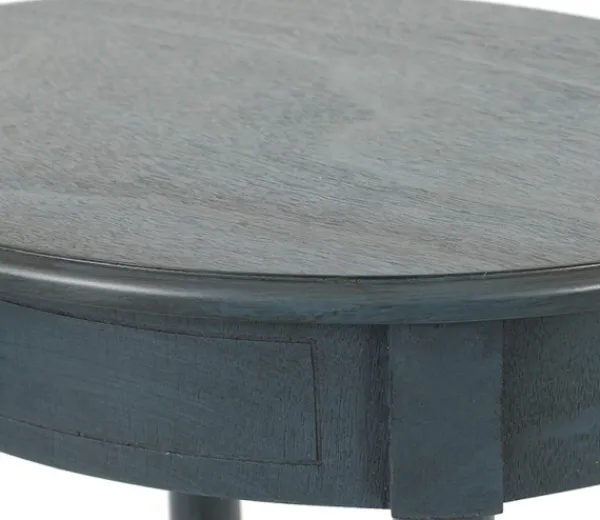 Accent & End Tables-Kirkland's Home Oval Antique Navy Accent Table Blue