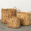 Baskets & Boxes-Kirkland's Home Oval Natural Woven Baskets, Set Of 3 Tan