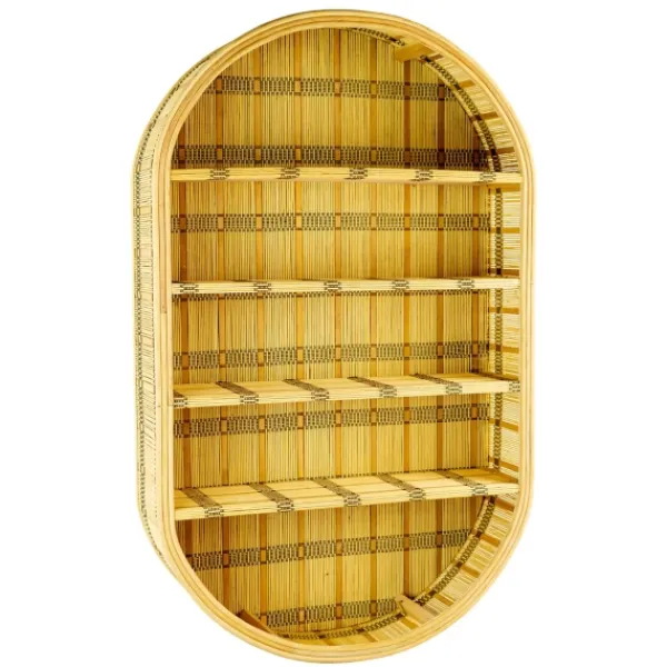 Shelves-Kirkland's Home Oval Rattan Wall Shelf