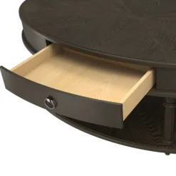 Coffee Tables-Kirkland's Home Oval Wood 2-Tier Coffee Table Brown