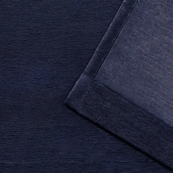 Curtains & Drapes-Kirkland's Home Oxford Navy Thermal Curtain Panel Set, 108 In. Blue