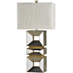 Table Lamps-Kirkland's Home Palladium Silver Contemporary Table Lamp Gray