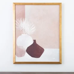 Framed Art-Kirkland's Home Palmettos And Pots Framed Art Print Pink
