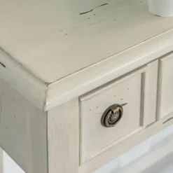 Console Tables-Kirkland's Home Paloma Cream 4-Drawer Console Table Ivory