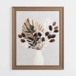 Framed Art-Kirkland's Home Pampas Bouquet Ii Framed Art Print White/Multi