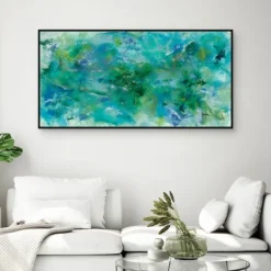 Framed Art-Kirkland's Home Pandorum From Above Framed Canvas Art Blue/Green