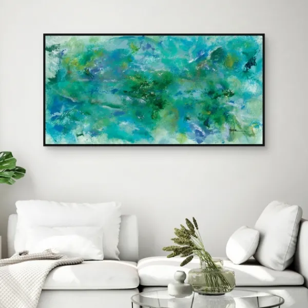 Framed Art-Kirkland's Home Pandorum From Above Framed Canvas Art Blue/Green