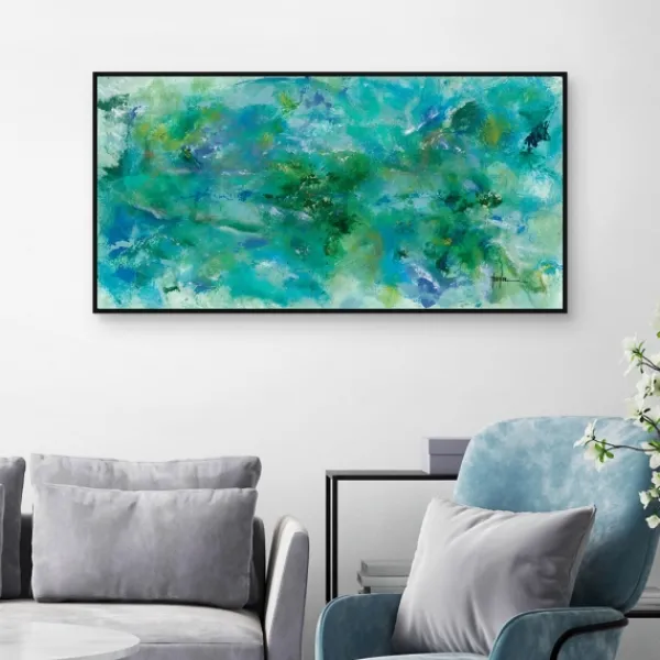 Framed Art-Kirkland's Home Pandorum From Above Framed Canvas Art Blue/Green
