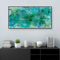 Framed Art-Kirkland's Home Pandorum From Above Framed Canvas Art Blue/Green