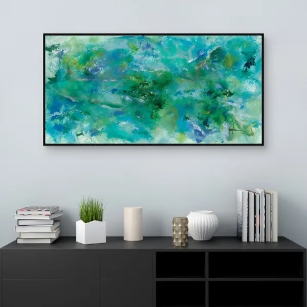 Framed Art-Kirkland's Home Pandorum From Above Framed Canvas Art Blue/Green