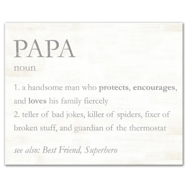 Wall Quotes & Signs-Kirkland's Home Papa Definition Wall Plaque Gray/White