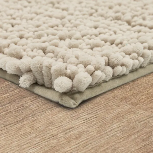 Bathroom Rugs-Kirkland's Home Parchment Lofty Pile Chenille Bath Mat, 60 In. Tan