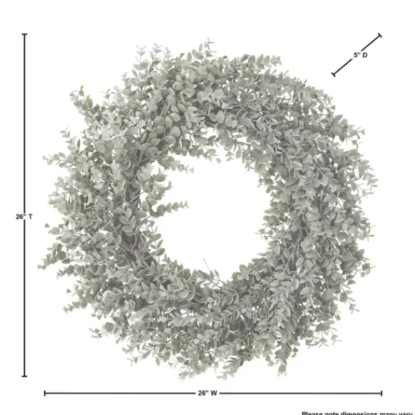 Wreaths-Kirkland's Home Parvafolia Eucalyptus Spiral Wreath Green
