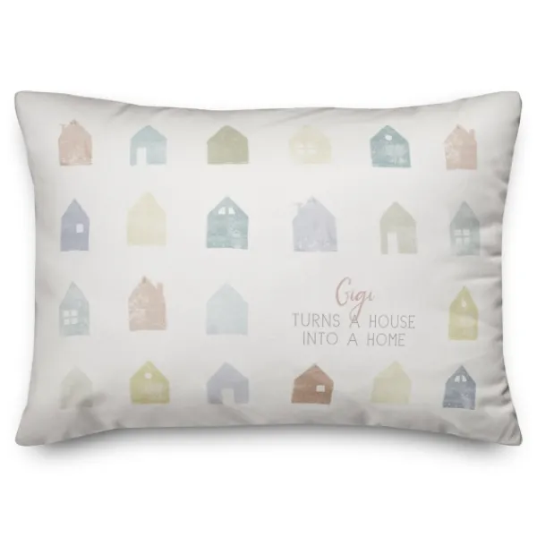 Pillows-Kirkland's Home Pastel Gigi House Into Home Accent Pillow White/Multi