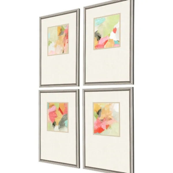 Framed Art-Kirkland's Home Pastel Splash Framed Art Prints, Set Of 4 Multi