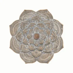 Wall Plaques-Kirkland's Home Patina Finish Metal Flower Large Wall Plaque Gray