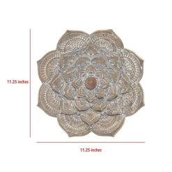 Wall Plaques-Kirkland's Home Patina Finish Metal Flower Large Wall Plaque Gray