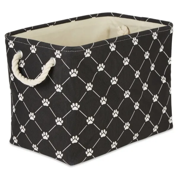 Baskets & Boxes-Kirkland's Home Paw Trellis Rectangle Basket, 16 In. Black