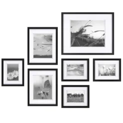 Gallery Wall Frames-Kirkland's Home 7-Pc. Matted Gallery Wall Picture Frame Set Black