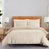 Duvets-Kirkland's Home Peach Textured 3-Pc. King Duvet Set Tan