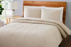 Duvets-Kirkland's Home Peach Textured 3-Pc. King Duvet Set Tan