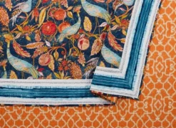 Quilts-Kirkland's Home Peacock Garden Full/Queen 3-Pc. Quilt Set Orange