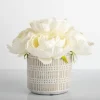 Arrangements & Greenery-Kirkland's Home Peony Bouquet In Patterned Planter White
