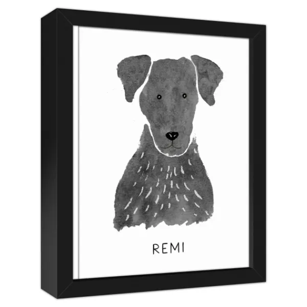 Wall Quotes & Signs-Kirkland's Home Personalized Black Labrador Canvas Wall Plaque Black/White