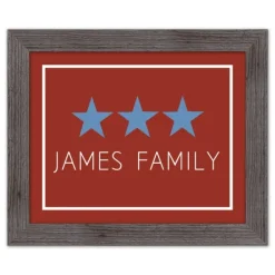 Wall Quotes & Signs-Kirkland's Home Personalized Blue Stars Framed Art Print Red/Blue