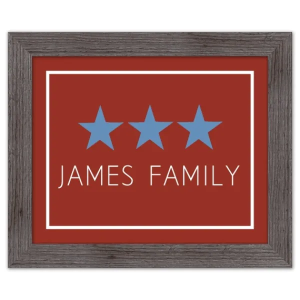 Wall Quotes & Signs-Kirkland's Home Personalized Blue Stars Framed Art Print Red/Blue