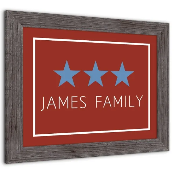 Wall Quotes & Signs-Kirkland's Home Personalized Blue Stars Framed Art Print Red/Blue