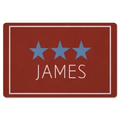 Kitchen & Floor Mats-Kirkland's Home Personalized Blue Stars Floor Mat Red/Blue