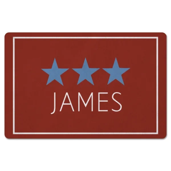 Kitchen & Floor Mats-Kirkland's Home Personalized Blue Stars Floor Mat Red/Blue