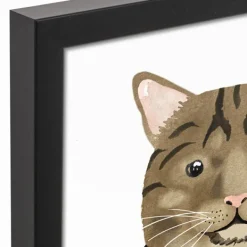 Wall Quotes & Signs-Kirkland's Home Personalized Brown Tabby Cat Canvas Wall Plaque Brown/White
