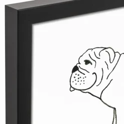 Wall Quotes & Signs-Kirkland's Home Personalized Bulldog Framed Wall Plaque White/Black