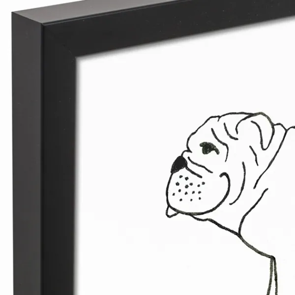 Wall Quotes & Signs-Kirkland's Home Personalized Bulldog Framed Wall Plaque White/Black