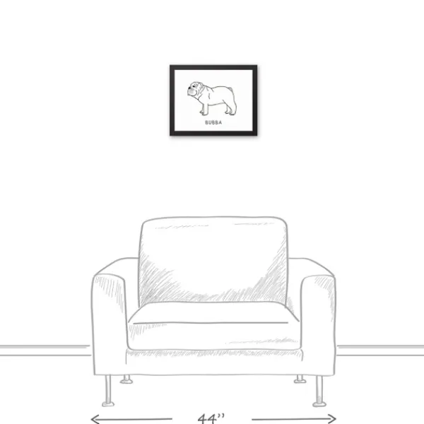 Wall Quotes & Signs-Kirkland's Home Personalized Bulldog Framed Wall Plaque White/Black