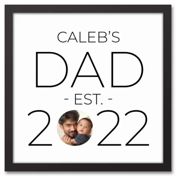 Wall Quotes & Signs-Kirkland's Home Personalized Dad Established Black Canvas Print White