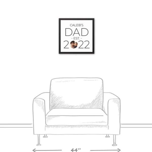 Wall Quotes & Signs-Kirkland's Home Personalized Dad Established Black Canvas Print White