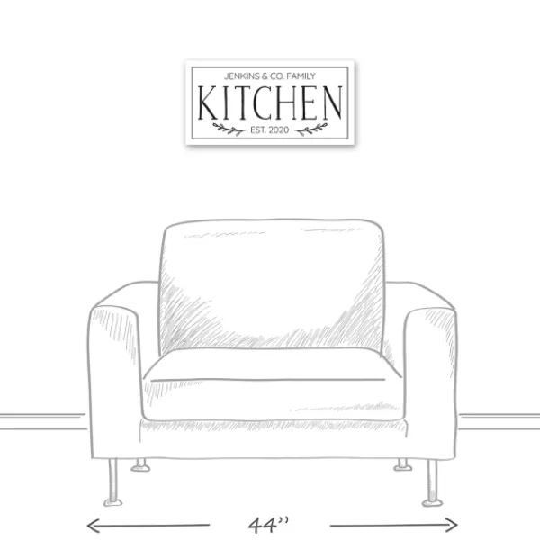 Wall Quotes & Signs-Kirkland's Home Personalized Family Kitchen Co. Canvas Wall Plaque Black/White