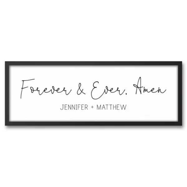 Wall Quotes & Signs-Kirkland's Home Personalized Forever And Ever Canvas Wall Plaque Black/White