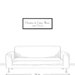 Wall Quotes & Signs-Kirkland's Home Personalized Forever And Ever Canvas Wall Plaque Black/White