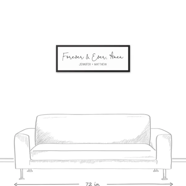 Wall Quotes & Signs-Kirkland's Home Personalized Forever And Ever Canvas Wall Plaque Black/White