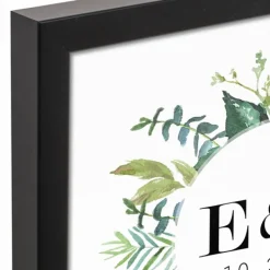 Wall Quotes & Signs-Kirkland's Home Personalized Framed Monogram Leaves Wall Plaque White/Green