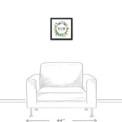 Wall Quotes & Signs-Kirkland's Home Personalized Framed Monogram Leaves Wall Plaque White/Green
